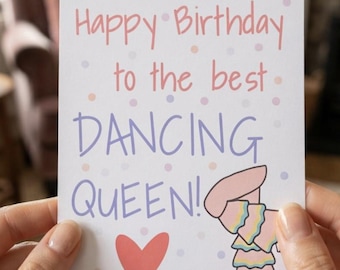 ABBA Birthday Card: Dancing Queen, Mamma Mia Theme (Digital Download)