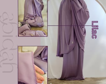 High Quality Silky Prayer Set Muslim Prayer Clothing