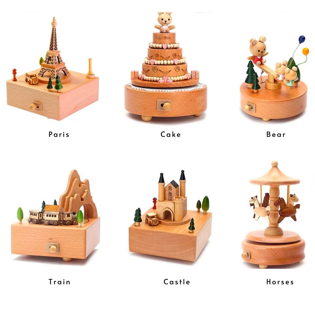 Mechanical Musical Box Wooden Music Box Home Decoration Etsy