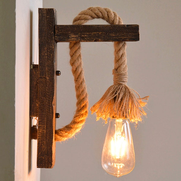 Wooden Wall Lamp Etsy