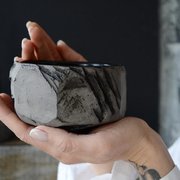Chawan, ciotola per matcha, stoviglie per la cerimonia del tè giapponese, ceramica Wabi Sabi per rituali di vita lenta