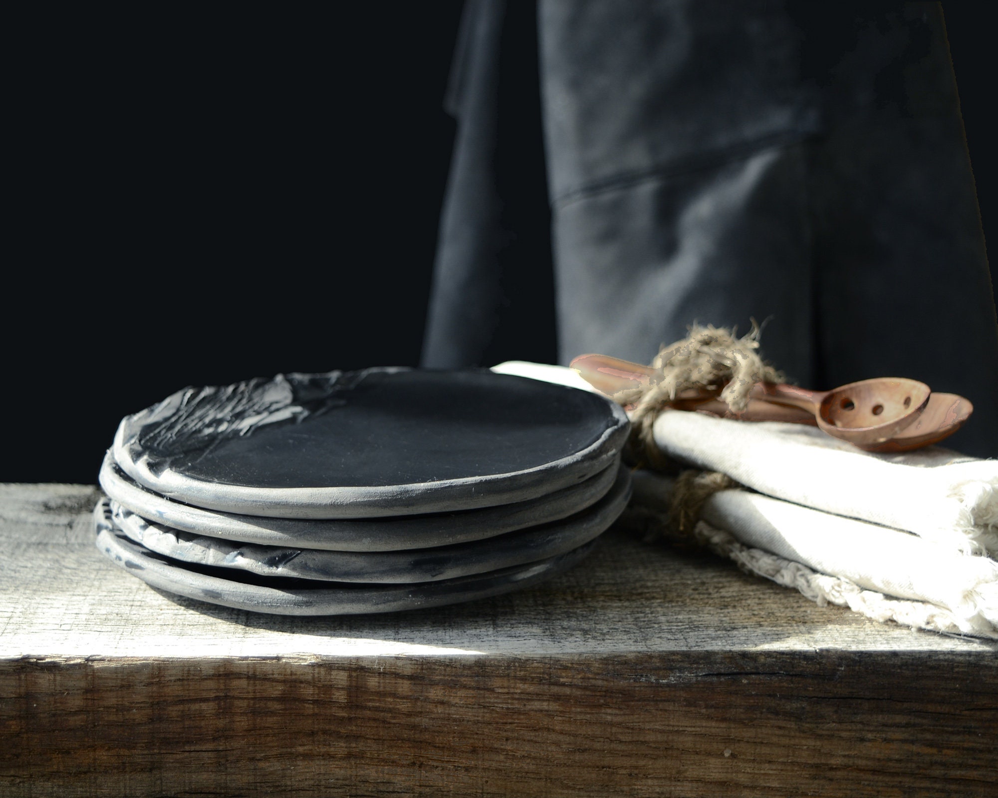 Japanese Ceramics, Appetizer or Snack Plate, Mini Side Plate, Ceramic Trinket or Ring Holder Dish, Handmade Candle Dish from Clay