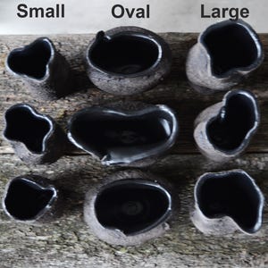 Primitive Pottery Japanese Vase, Black Minimalist Wabi Sabi, Raw Unglazed Rustic Ceramics image 7