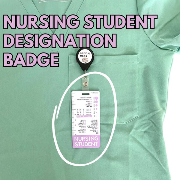 Nursing Student Designation Badge | Badge Buddy For Student Nurses, Nursing School, Perfect Christmas Gift for BSN Students