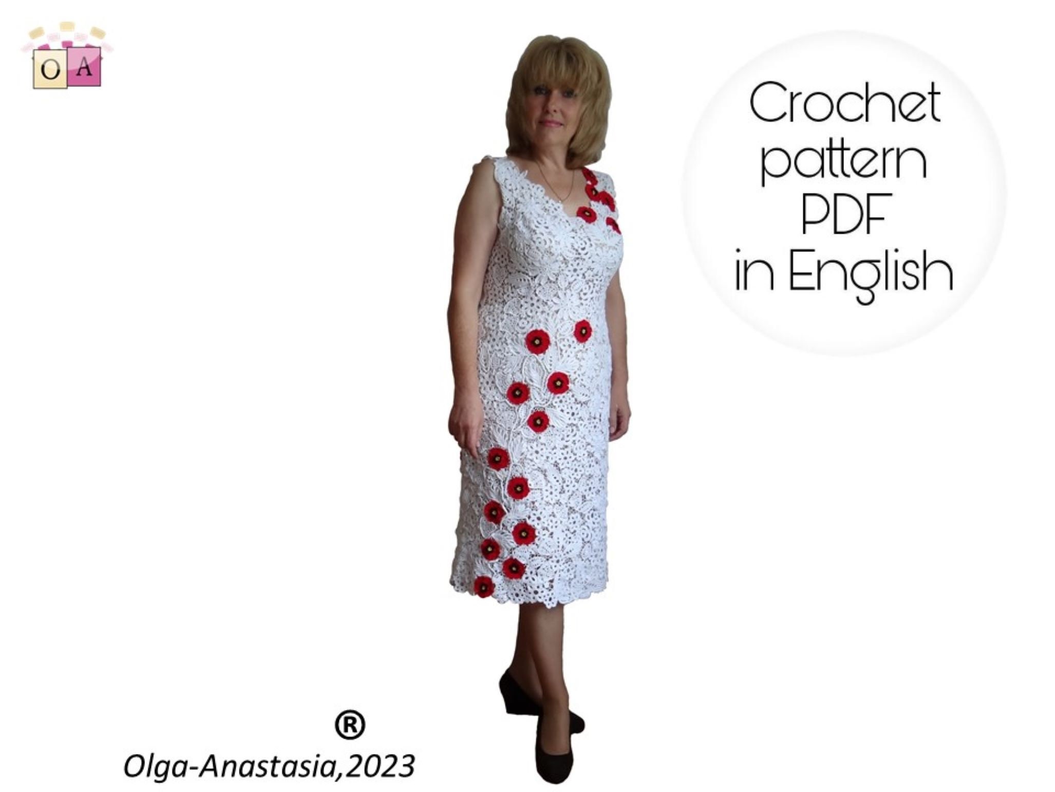 white christmas dresses Andreeva California Poppy Orange Handmade Crochet Shirt