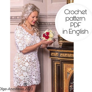 アイルランドのレース編みパターン - 女性用白いウェディングドレスの花柄ビーチ pdf アンティークレース pdf - レース編みのウェディングドレスのパターン