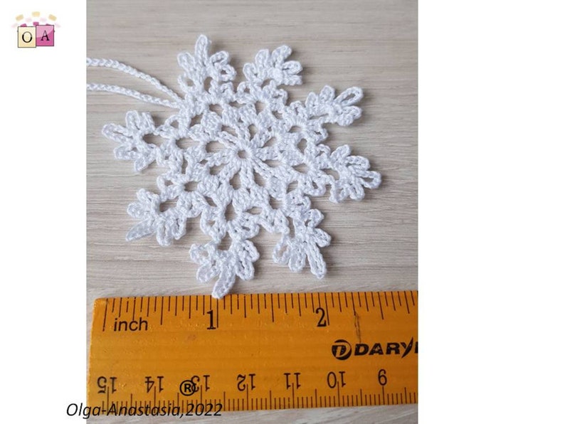 Snowflake crochet pattern Christmas décor crochet easy snowflake pattern crochet tutorial Snowflake crochet holiday decoration image 4