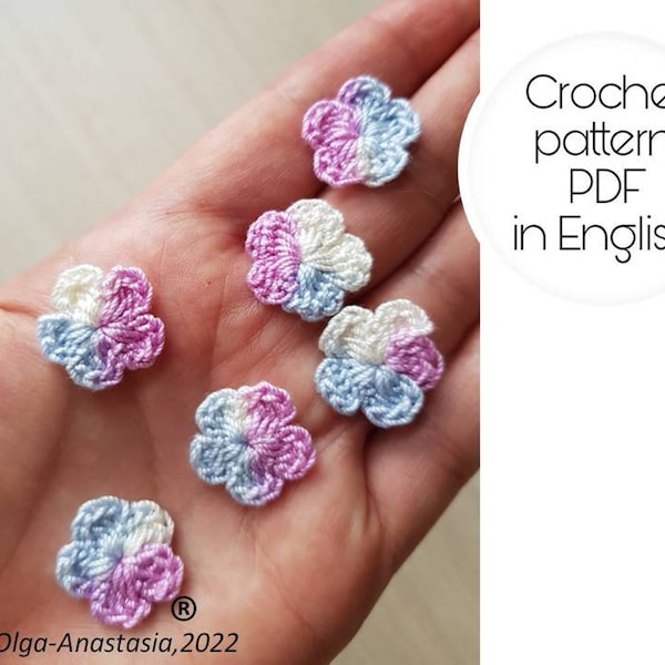 Motif pattern crochet  - vintage crochet- vintage crochet pattern - tiny flower pattern crochet- crochet tutorial  - antique motif pattern