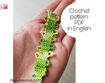Irish Crochet Lace Cord Pattern: Antique Floral Border (PDF Pattern)