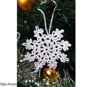 Snowflake crochet pattern Christmas décor crochet easy snowflake pattern crochet tutorial Snowflake crochet holiday decoration image 10