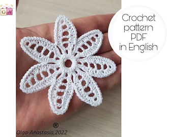 Snowflake Crochet Pattern: Christmas Ornament (PDF Pattern)