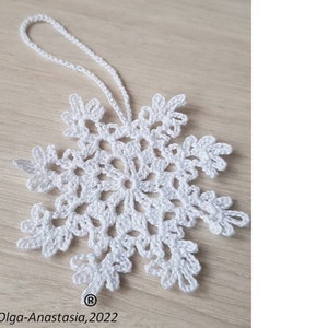 Snowflake crochet pattern Christmas décor crochet easy snowflake pattern crochet tutorial Snowflake crochet holiday decoration image 3