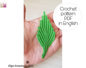 Patrón de hoja de crochet: Motivo de encaje irlandés (Tutorial en PDF)