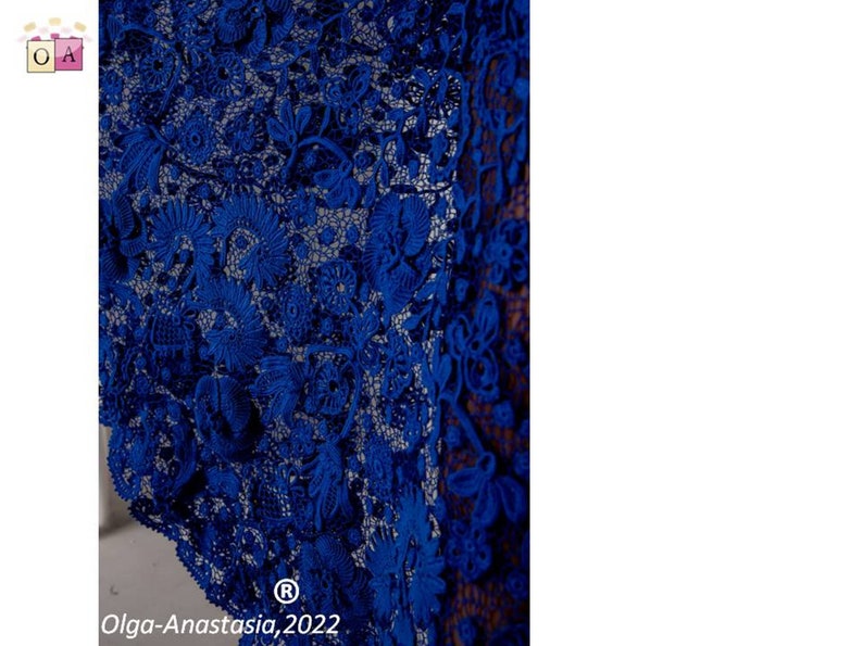 Blue Irish Lace Crochet Dress Pattern: 3D Flower Motif (PDF Pattern) image 8