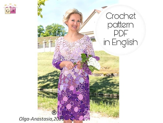 Irish Crochet Lace Wedding Dress Pattern: Detailed Tutorial (PDF Pattern) -  Etsy Israel