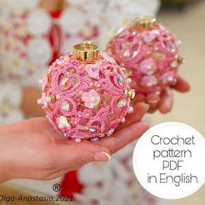 Crochet pattern- Irish lace Christmas ball -Christmas ornaments balls- -Family heirloom - Christmas crochet - Crochet detailed tutorial