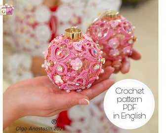 Irish Lace Crochet Christmas Ball Pattern: Heirloom Ornament (PDF Pattern)