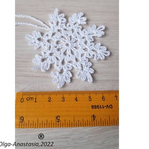 Snowflake crochet pattern Christmas décor crochet easy snowflake pattern crochet tutorial Snowflake crochet holiday decoration image 5