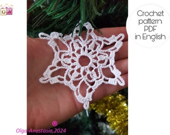Crochet Snowflake Pattern: Christmas Decor (PDF Pattern)