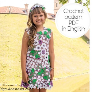 Crochet pattern dress -Irish lace dress -girl summer beach dress-crochet tutorial- modern crochet -vintage crochet pattern-flower girl dress