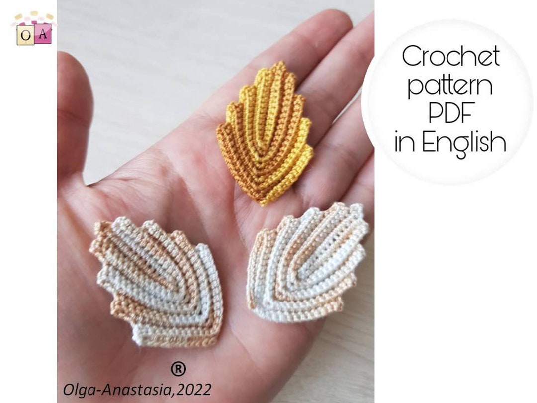 Crochet Leaf Motif Pattern Irish Lace Leaf Pattern Crochet Detailed