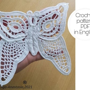 Butterfly Crochet Pattern: Irish Lace Motif (PDF Pattern)
