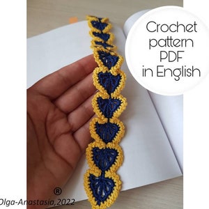 Valentine Day Crochet bookmark hearts pattern- lace pattern crochet -detailed tutorial crochet- bookmark applique pattern - love reading