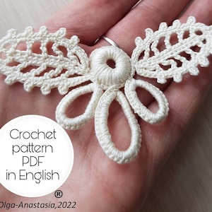 Pattern crochet vintage -antique lace crochet pattern- vintage crochet- crochet motif pattern -crochet tutorials -sew on applique crochet