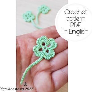 Crochet pattern shamrock - Irish shamrock-  vintage crochet - Irish crochet- shamrock crochet tutorial- Lucky clover -lucky shamrock 4 leafs