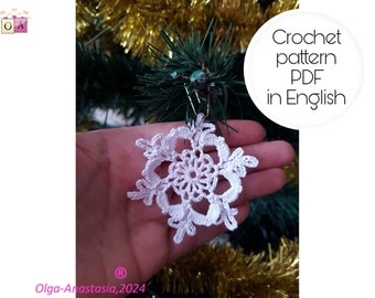 Simple Snowflake Crochet Pattern: Christmas Decor (PDF Pattern)