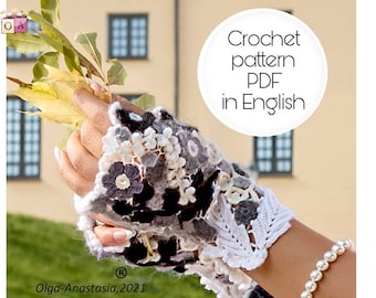 Patron de mitaines au crochet : mitaines en dentelle irlandaise (Patron PDF)