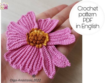 Crochet Sunflower Pattern: Irish Lace Flower Motif (PDF Pattern)