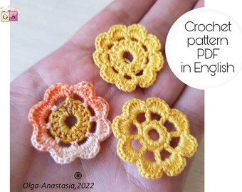 Crochet Flower Pattern: Irish Lace Applique Motif (PDF Pattern)