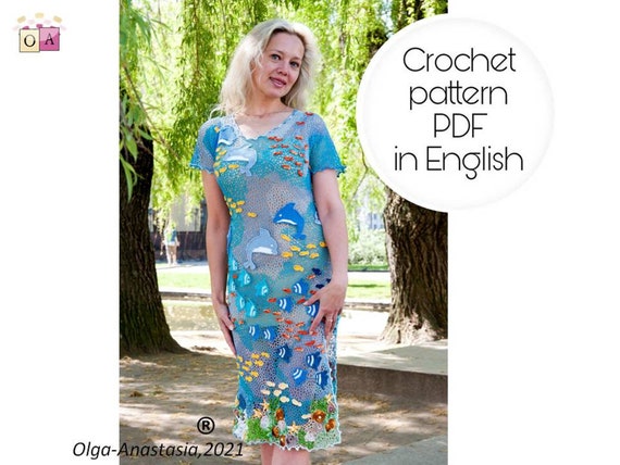 chinese dress ladies Amazon.com: Crochet pattern dress- vintage crochet dress pattern