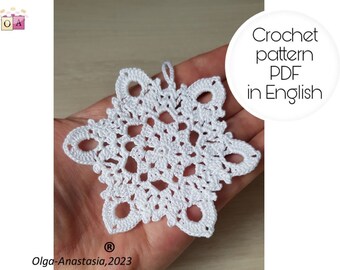 Snowflake Crochet Pattern: Easy Christmas Decor (PDF Pattern)