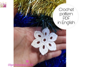 Snowflake Crochet Pattern: Easy Christmas Decor (PDF Pattern)