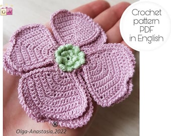 Crochet Flower Pattern: Irish Lace Motif, 3D Applique (PDF Pattern)