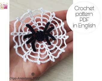 Spider on Web Crochet Pattern: Easy Tutorial (PDF Pattern)