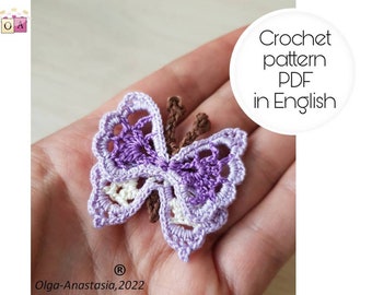 Butterfly Crochet Applique Pattern: Modern Motif Tutorial (PDF Pattern)