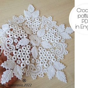 Irish lace centerpiece crochet pattern doily pattern crochet home décor detailed tutorial crochet easy Irish crochet lace doily image 1