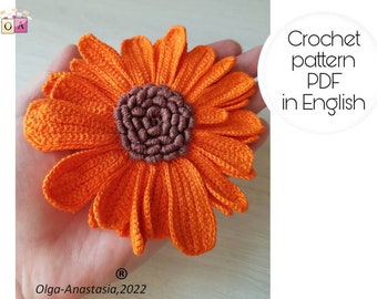 Sunflower Crochet Pattern: Irish Lace Motif (PDF Pattern)