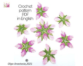 Irish Lace Napkin Crochet Pattern: Spring Flower Coaster (PDF)