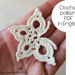 Butterfly crochet pattern - crochet motif pattern - crochet tutorials - crochet applique - modern crochet- crochet applique pattern- mother