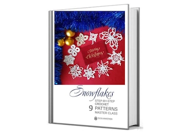 Snowflake Crochet Pattern: Christmas Decor, Butterfly Applique (PDF Pattern)