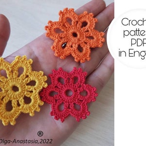 Autumn Flower Crochet Pattern: Irish Lace Motif (PDF Pattern)
