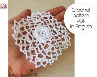 Vintage rose in square pattern crochet- Crochet pattern square placemats- flower granny square- granny square -detailed tutorial crochet