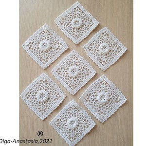 Square pattern crochet Crochet pattern square placemats flower granny square granny square square pillow detailed tutorial crochet zdjęcie 6