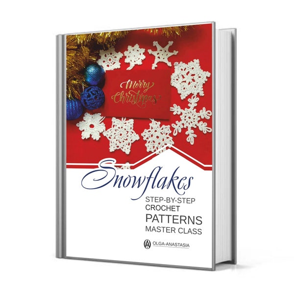 Snowflake crochet pattern- Christmas décor crochet - motif 3D flowers pattern - crochet tutorials - Snowflake crochet eBook tutorial