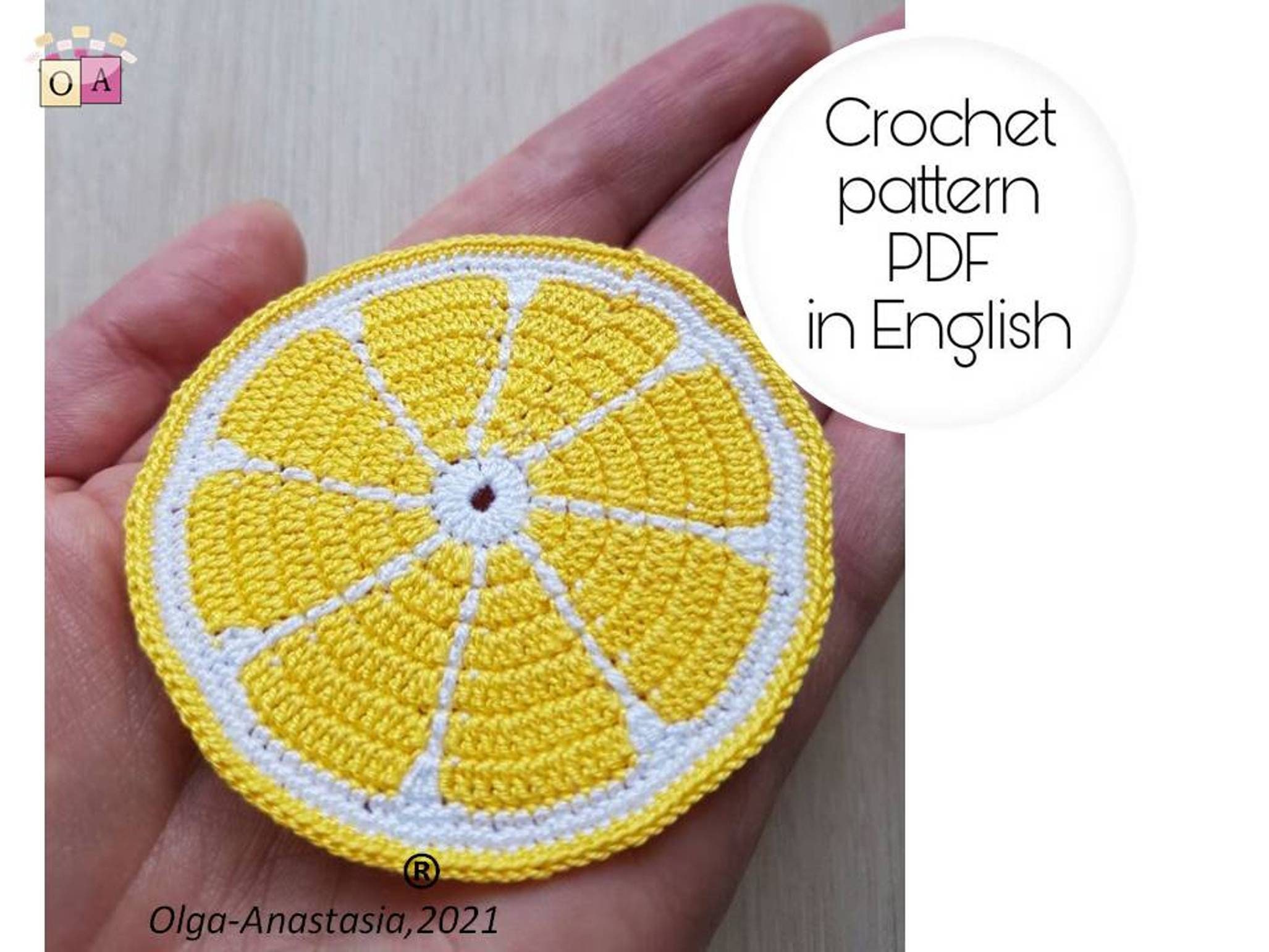 Crochet Lemon Slice Pattern