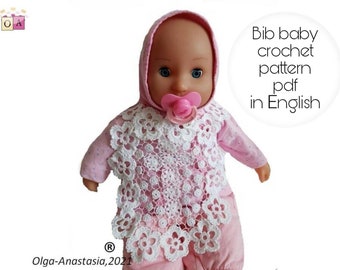 Crochet Lace Baby Bib Pattern: DIY Christening Gift (PDF Pattern)